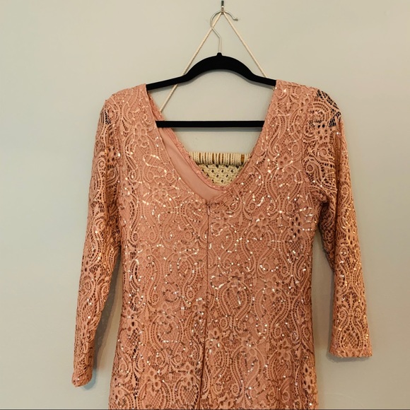 Marina Pink Sequin Sparkle Gown - Picture 3 of 6